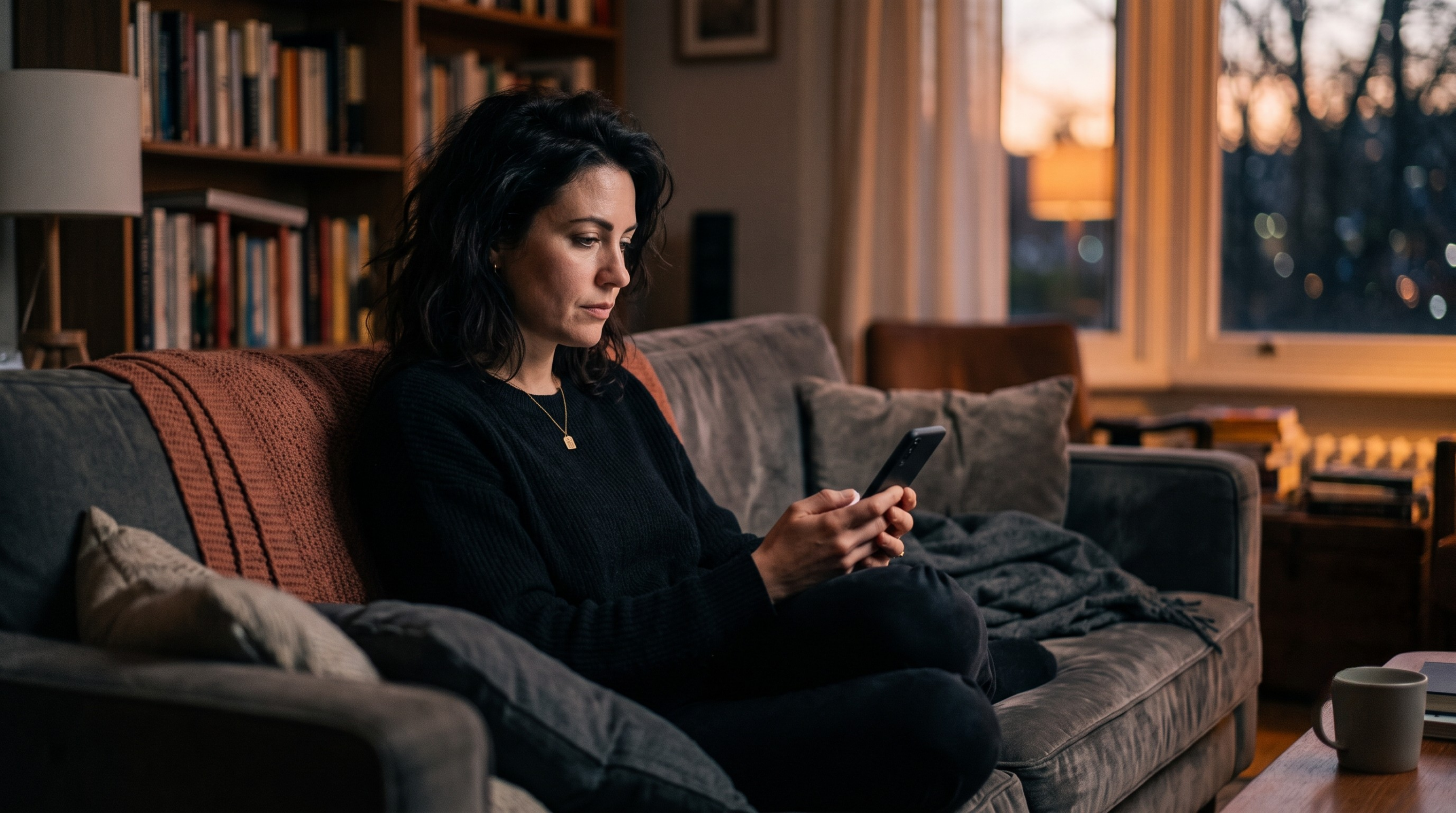 Phone with chat messages and a transfer receipt illustrating a romance scam