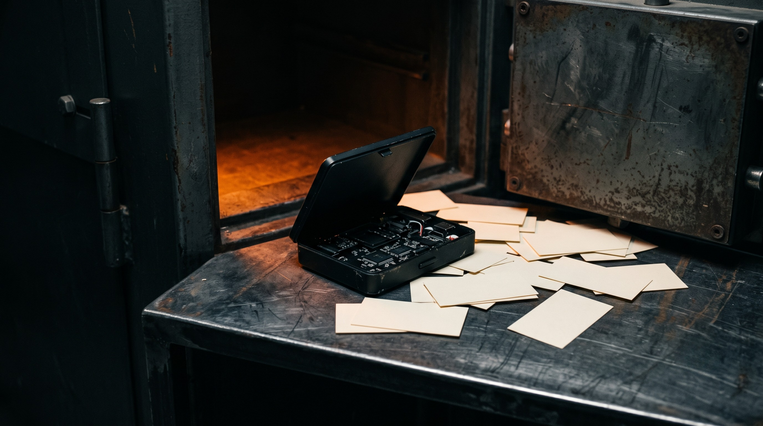 Coldcard hack uitgelegd: hardware wallet en losse briefjes in een geopende kluis